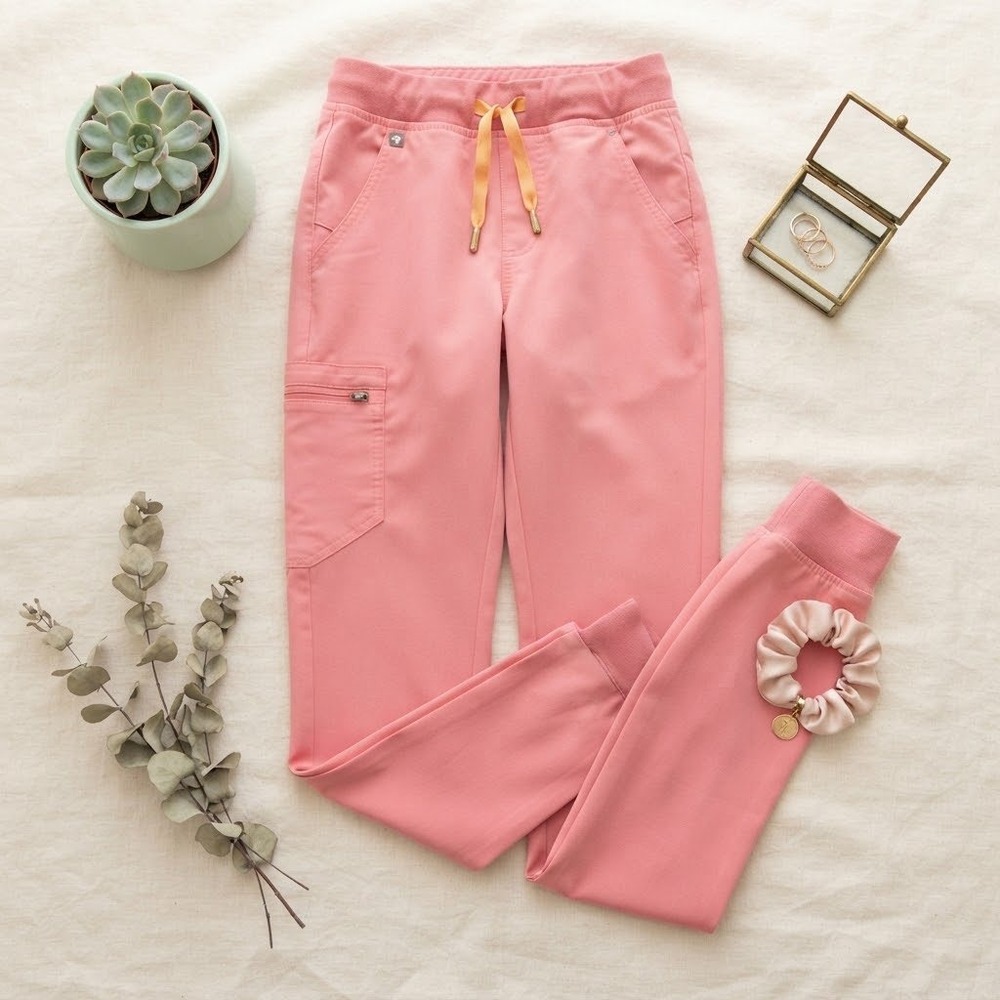 FIGS Zamora Jogger Scrub Pants Pink Technical Collection XS W18SW2005